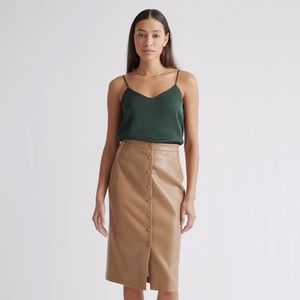 Quince washable stretch silk V-neck cami